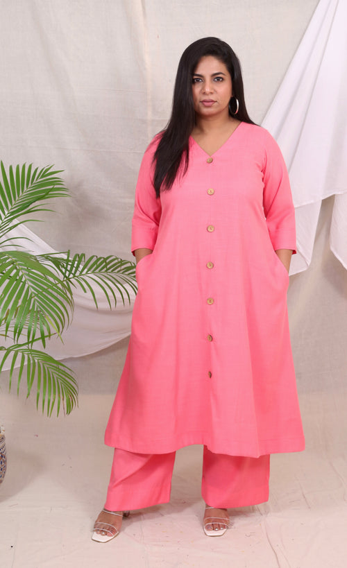 Meera - Co Ord set - Baby Pink - Soft Cotton