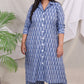 BOSSBABE coords - Blue IKKAT - HANDLOOM Cotton