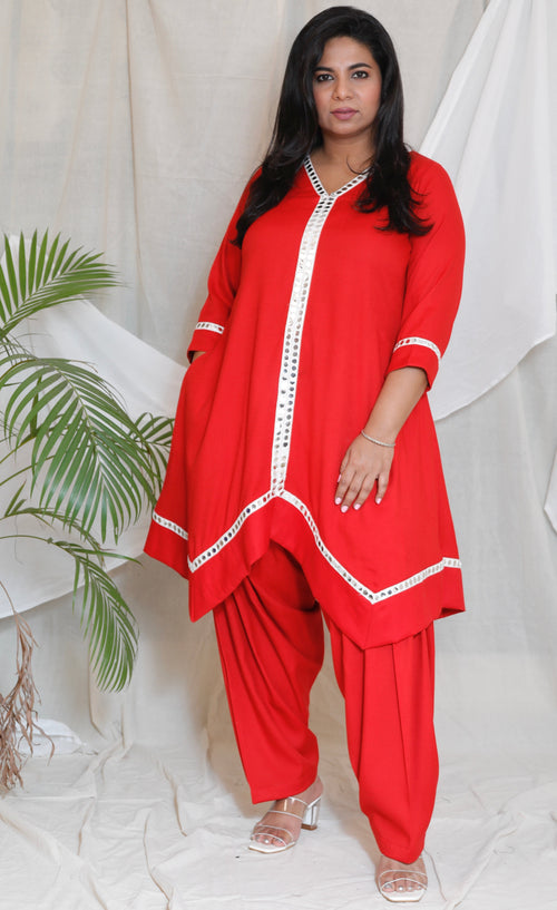 NORAH - CO ORDS - RED - soft cotton