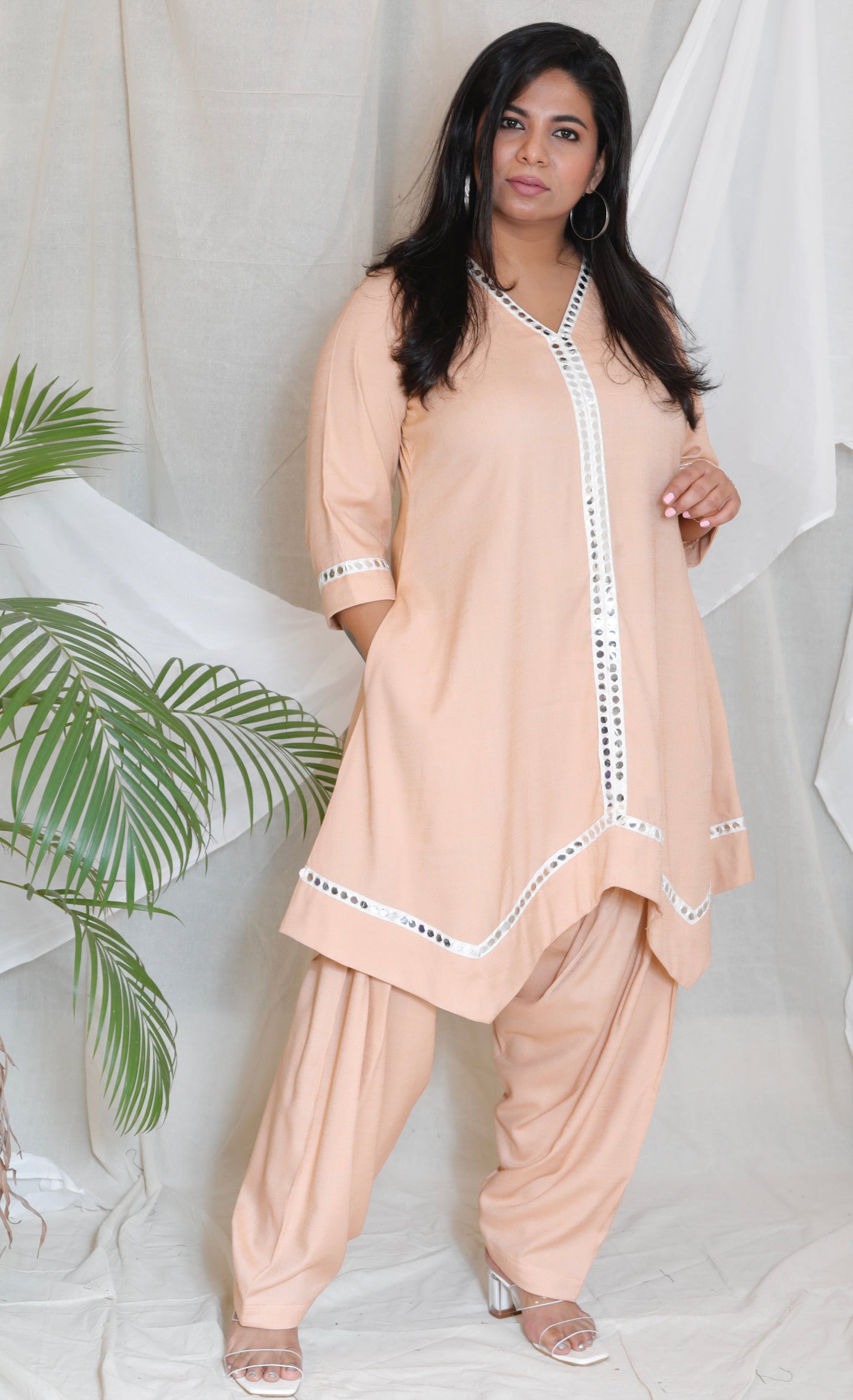 NORAH - CO ORDS - PASTEL PEACH - soft cotton