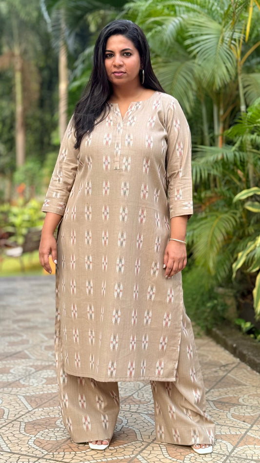 FIZA - Kurta - Desert Brown - Cotton Dobby Weave