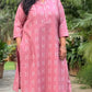 FIZA - Kurta & Pant set - Onion Pink - Cotton Dobby Weave