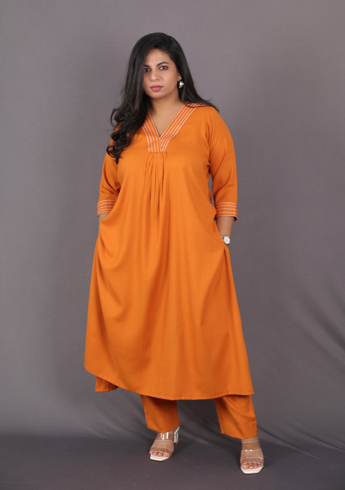 SUHANI - Full Set - soft cotton - Tangarine orange