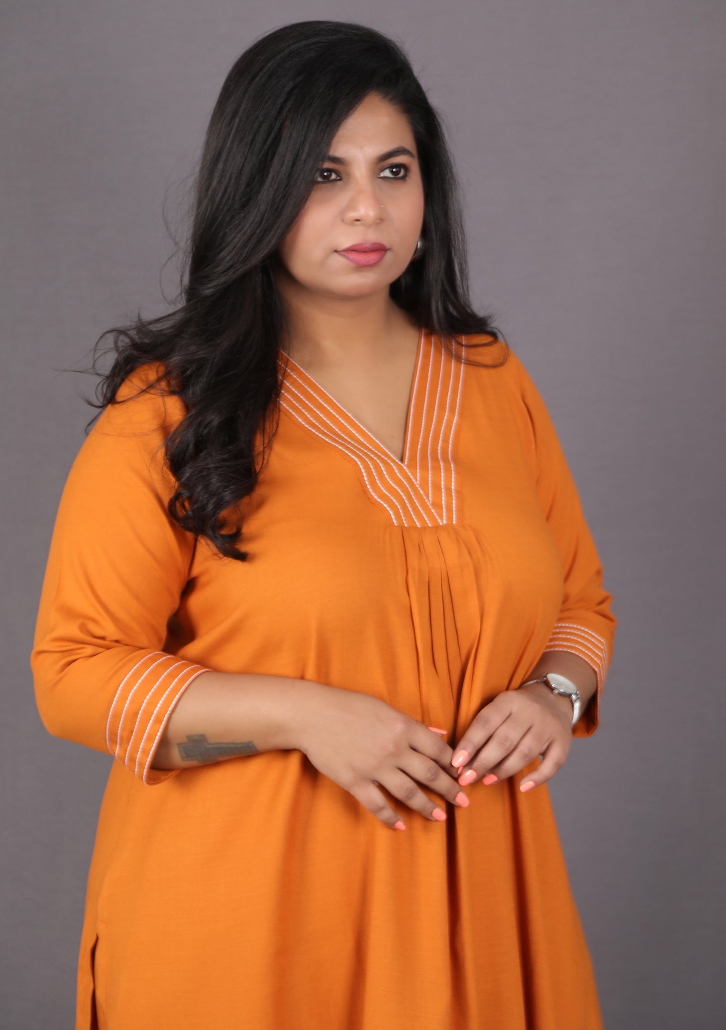 SUHANI - Full Set - soft cotton - Tangarine orange