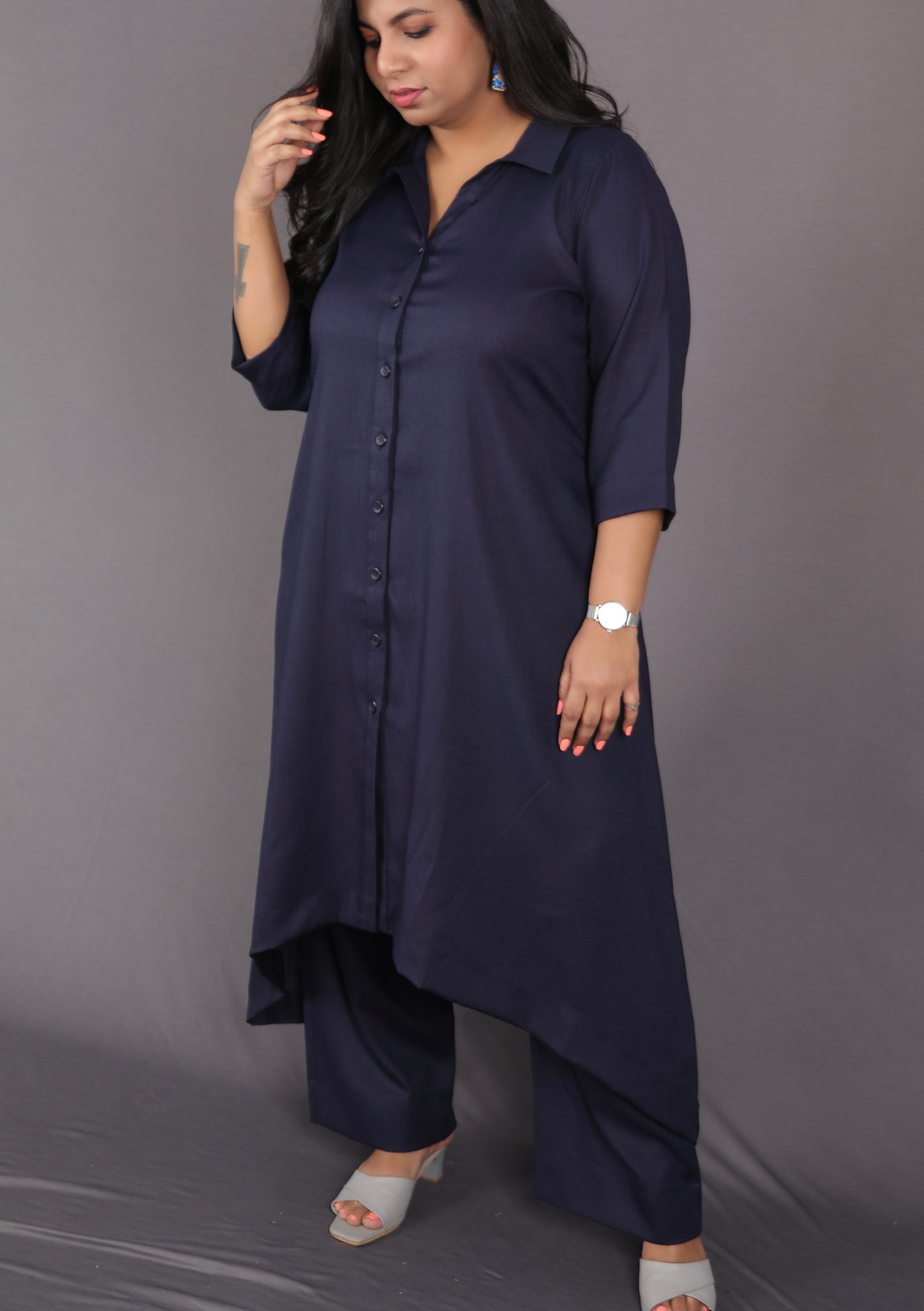 KASHISH - Full Set 2pc - Soft Cotton - NAVY BLUE