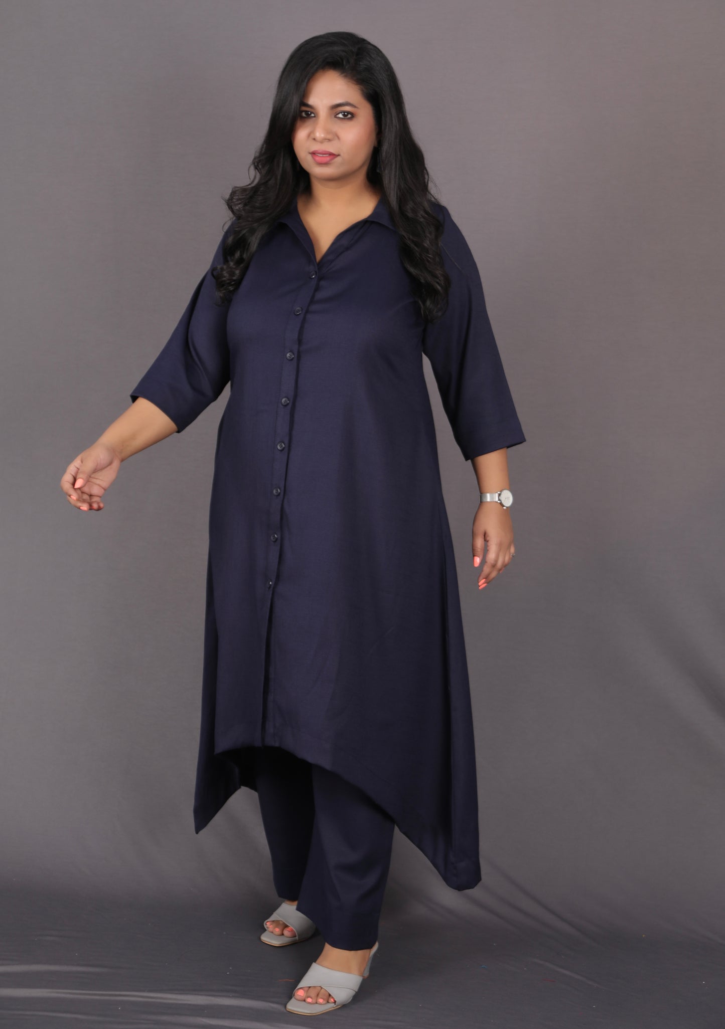 KASHISH - Full Set 2pc - Soft Cotton - NAVY BLUE