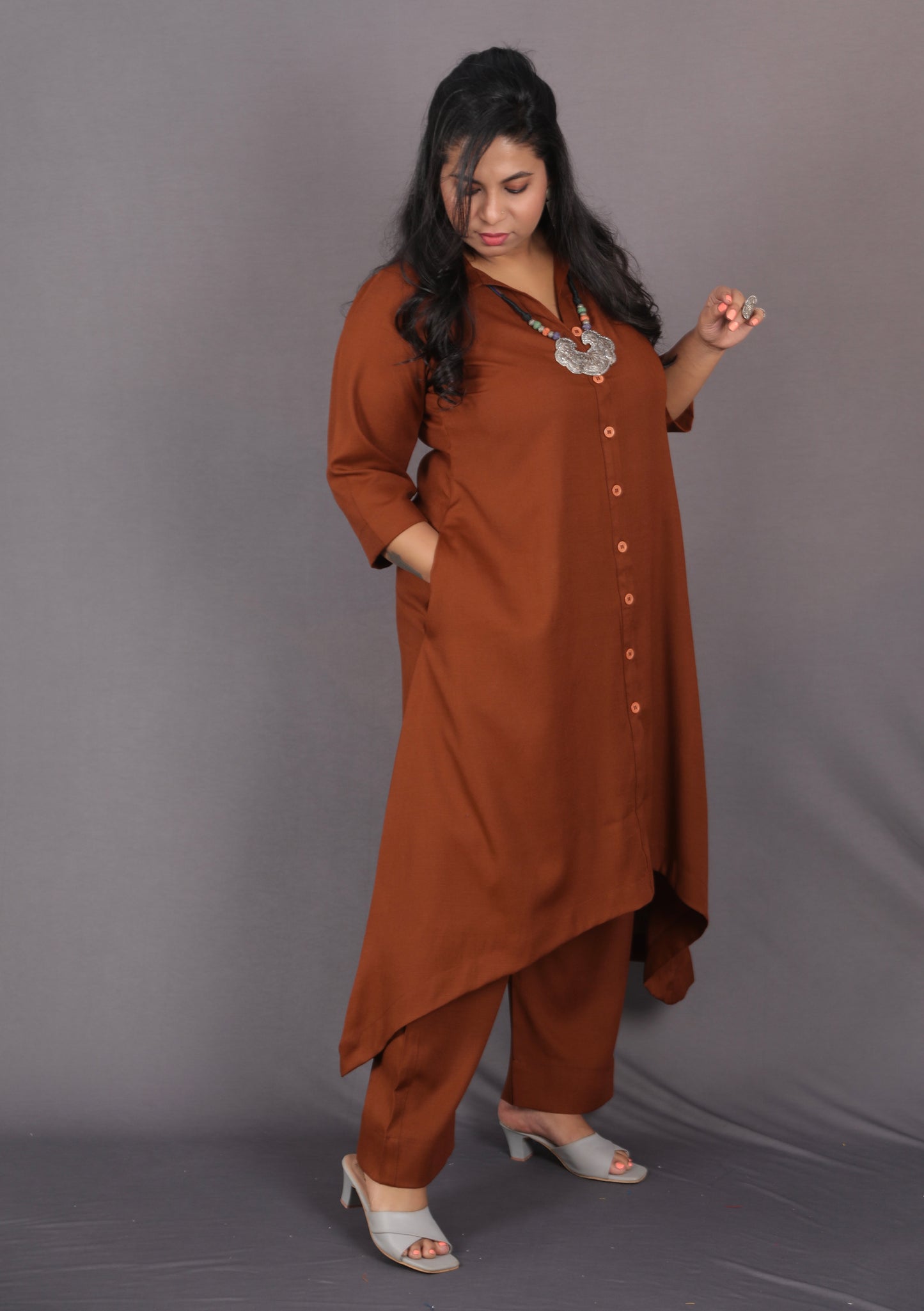 KASHISH - Full Set 2pc - Soft Cotton - BROWN