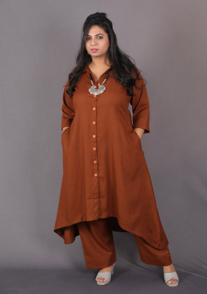 KASHISH - Full Set 2pc - Soft Cotton - BROWN