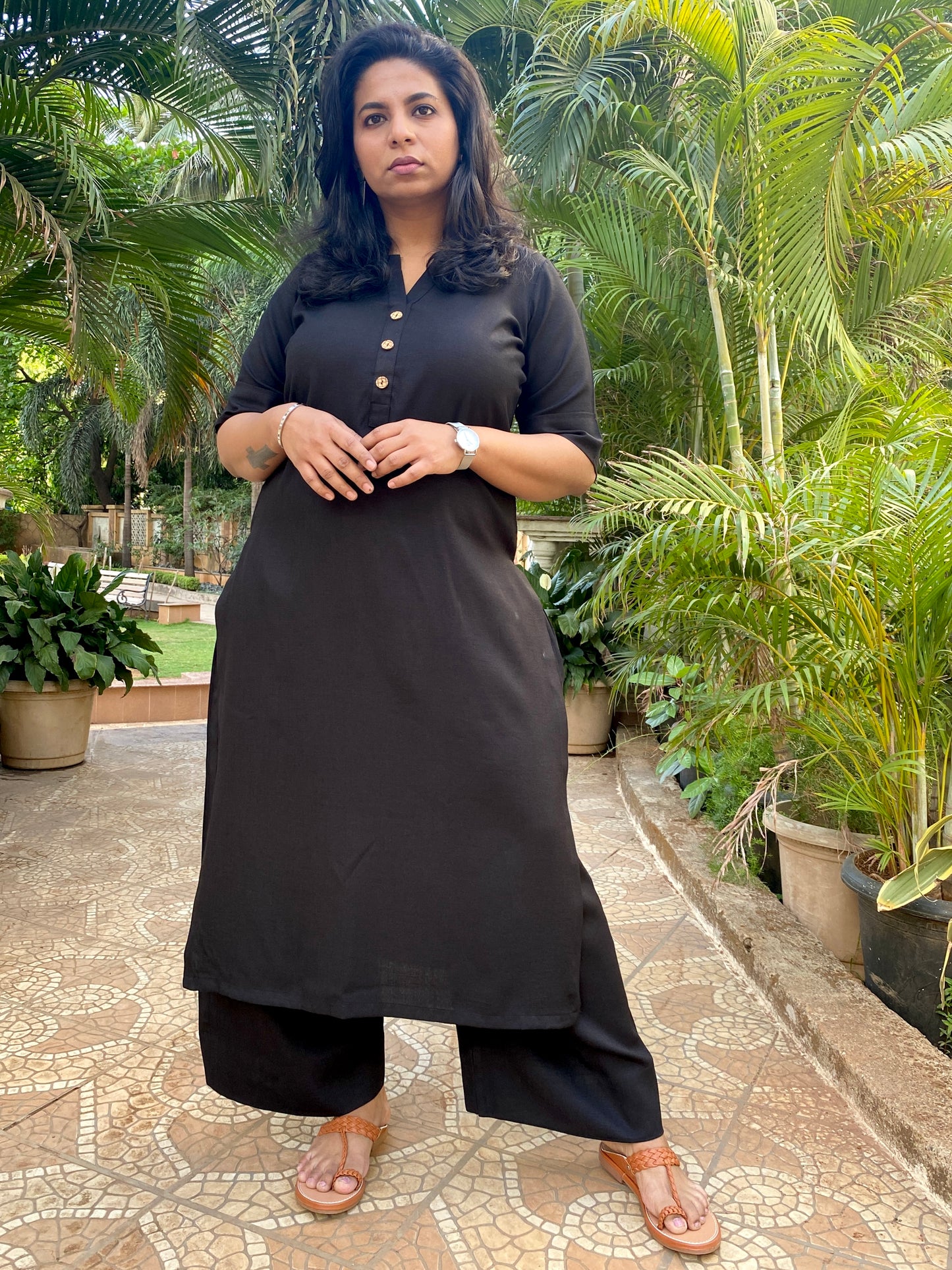 AMMU - ONLY KURTA  - BLACK